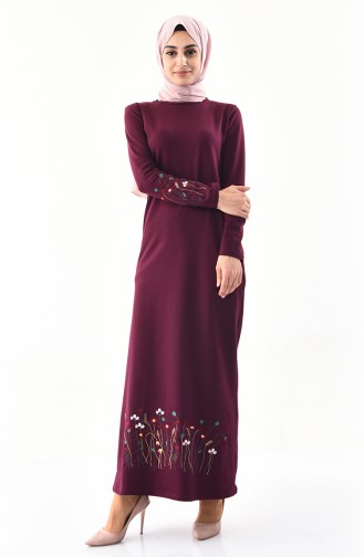 Plum Hijab Dress 2980-11