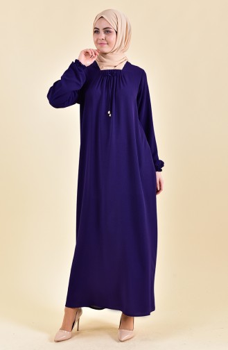 Sleeve Elastic Summer Dress 2005-02 Purple 2005-02