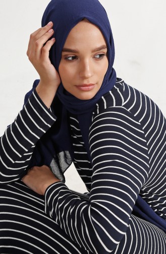 Schwarz Hijab Kleider 1193-01