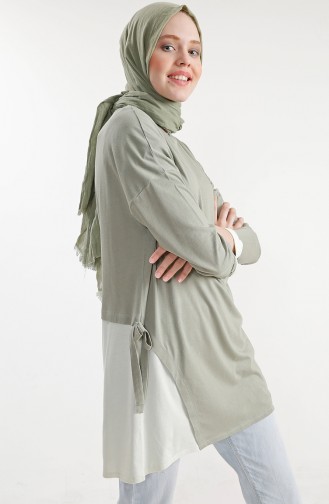 Tie Detail Tunic 1231-01 Khaki 1231-01