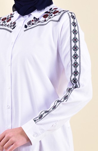 Embroidered Tunic 8224-04 White 8224-04