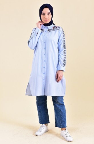Embroidered Tunic 8224-05 Blue 8224-05