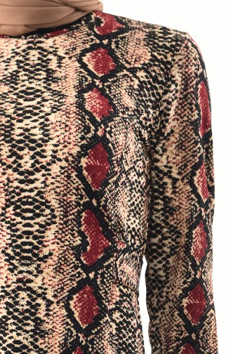Leopard Pattern Dress 1136-01 Mink 1136-01