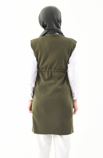 iLMEK Pocketed Vest 38822-14 Light Khaki Green 38822-14