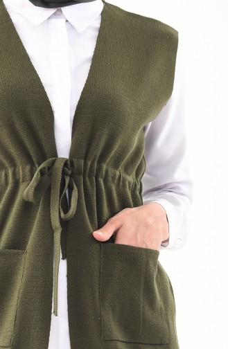 Gilet avec Poches 38822-14 Vert Khaki 38822-14