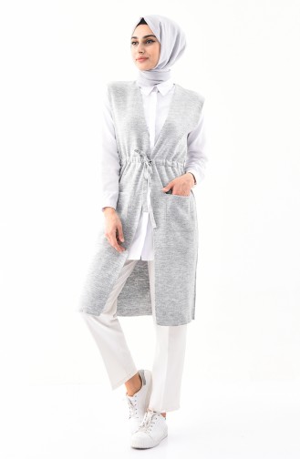 Gilet avec Poches 38822-15 Gris Clair 38822-15