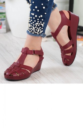 Forellı Women´s Wedge Heeled Shoes A172Frl0019016 Bordeaux Leather 172FRL0019016