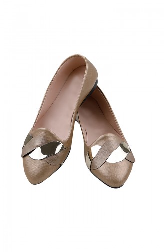 Women´s Flat Shoes Ballerina 0119-02 Gold 0119-02