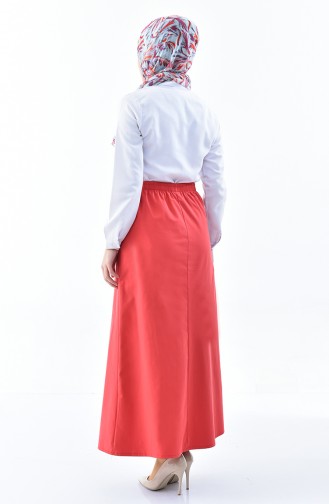 DURAN Elastic Waist Skirt 1202-10 Vermilion 1202-10