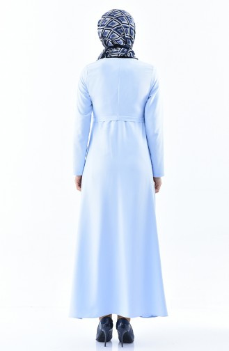 Abaya mit Reissverschluss 1044-08 Babyblau 1044-08