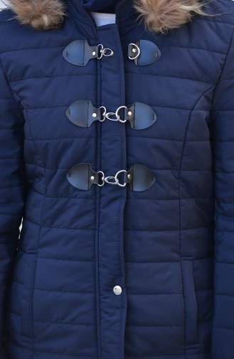 Hooded Padded Coat 0121-03 Navy 0121-03