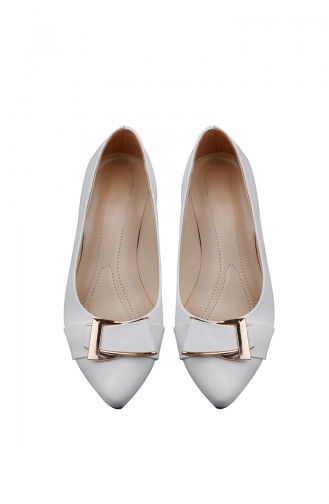 White Woman Flat Shoe 0158-04