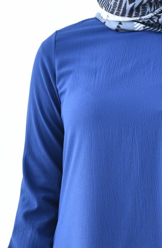 Asimetrik Tunik Pantolon İkili Takım 4090-04 İndigo 4090-04