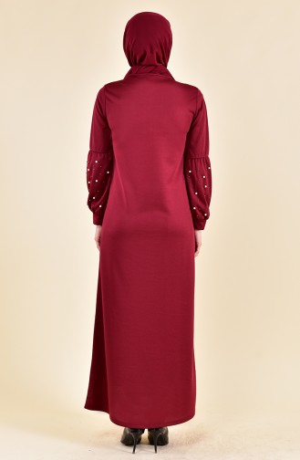 فستان أحمر كلاريت 4003-03