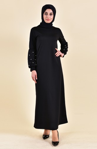 Sleeve Pearl Dress 4003-04 Black 4003-04