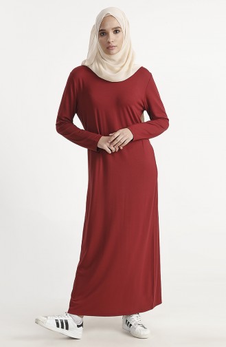 Basic Dress 1243-06 Claret Red 1243-06