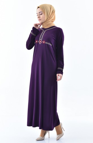 Embroidered Sandy Dress 9104-03 Purple 9104-03
