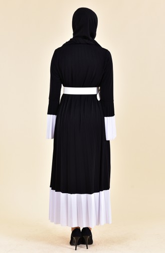 Schwarz Hijab Kleider 9002-01