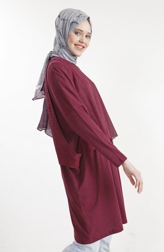 Basic Kleid 1233-01 Weinrot 1233-01
