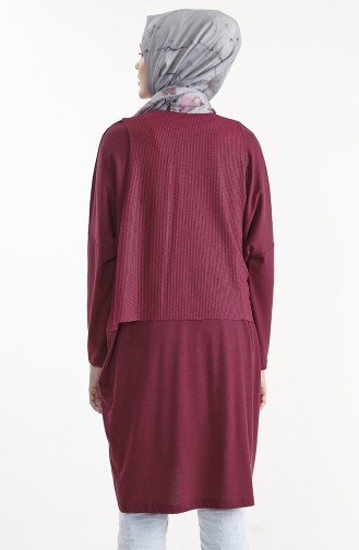 Basic Kleid 1233-01 Weinrot 1233-01