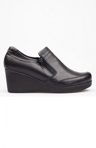 Derimiss Women´s Wedge Sandals A162Ytrk0024001 Black Leather 162YTRK0024001