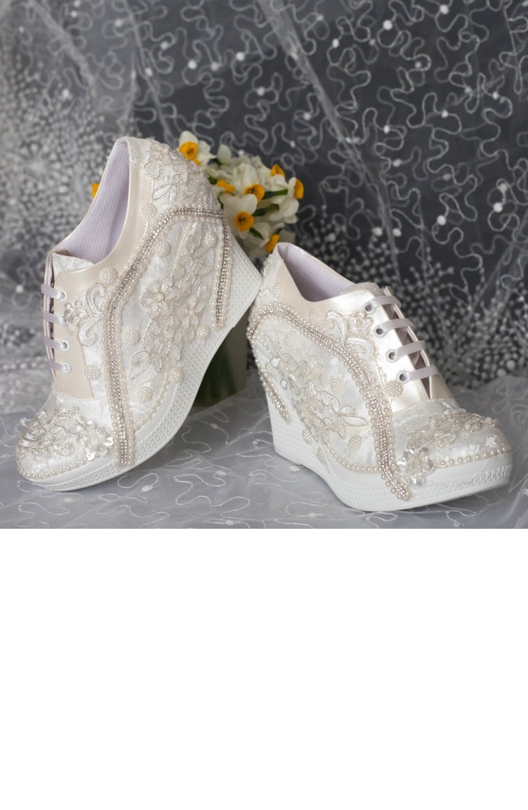 bridal sneakers wedge