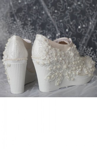 Bridal Wedge Shoes  A192Yhmd00151607 Pearl Textile 192YHMD00151607