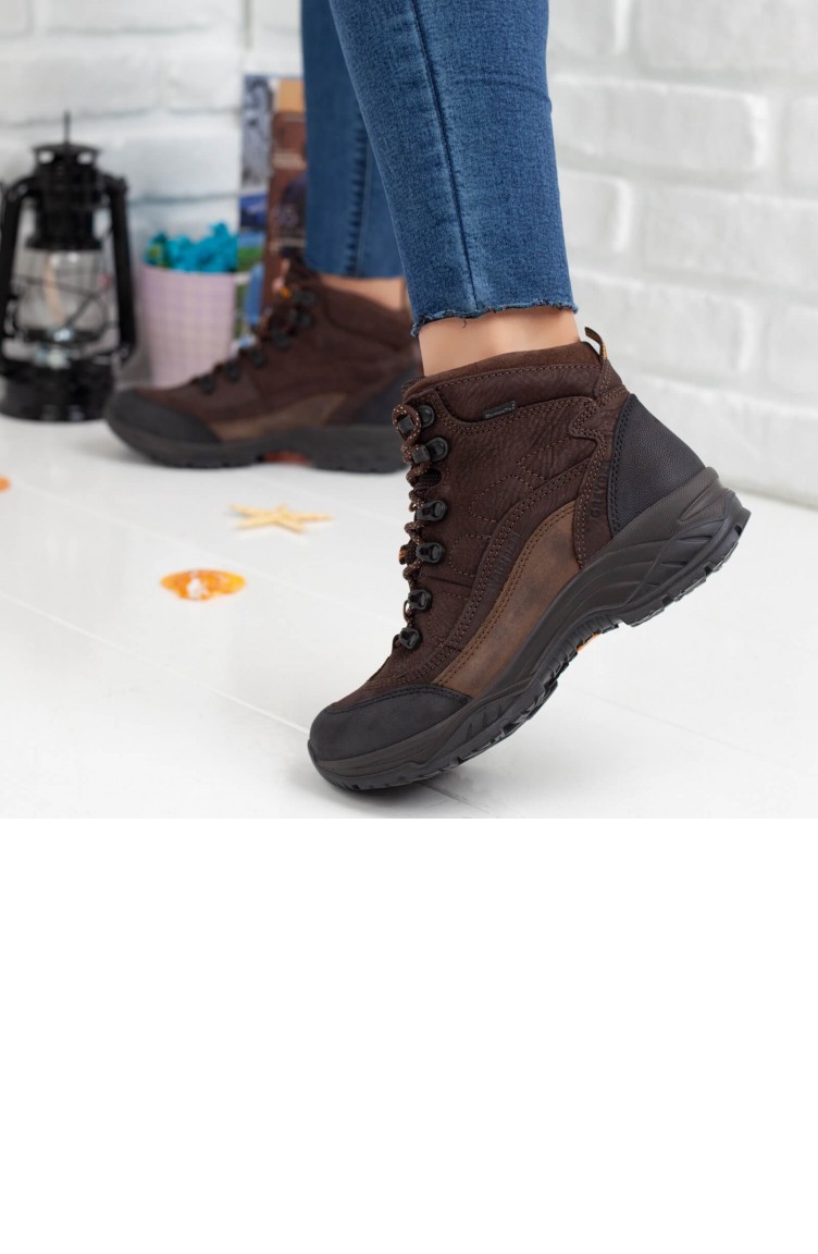 greyder kadin outdoor bot a192kgry0001003 kahve deri