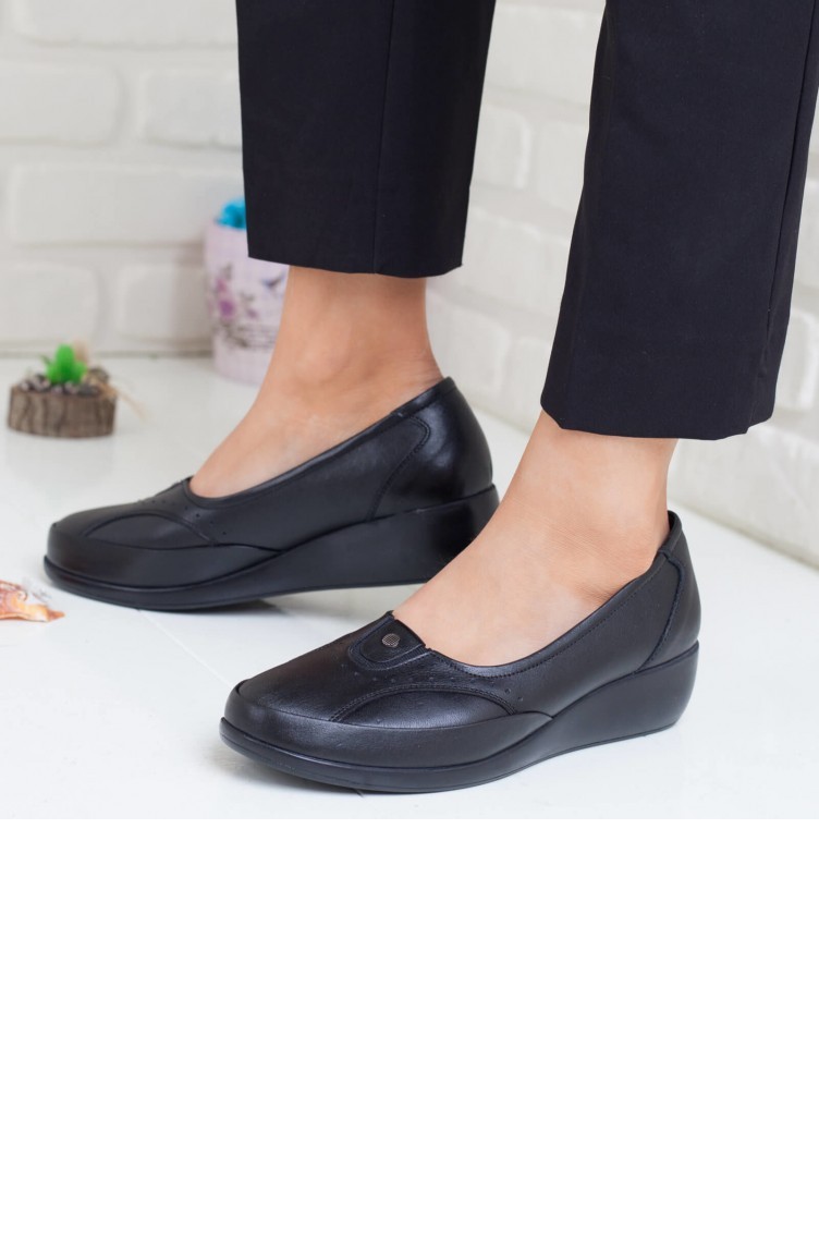 Iveko Chaussures orthopédique Pour Femme A192Kıvk0009001 Noir Cuir  192KIVK0009001