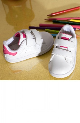 Jump Baby Shoes A19Byjmp0003144 White Pink Leather 19BYJMP0003144