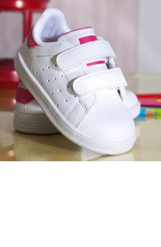 Jump Baby Shoes A19Byjmp0003144 White Pink Leather 19BYJMP0003144