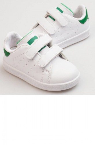 جمب حذاء رياضي للأطفال A19Byjmp0003212 لون أبيض و أخضر جلد 19BYJMP0003212