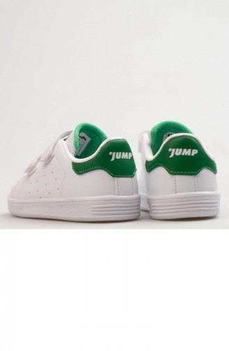 جمب حذاء رياضي للأطفال A19Byjmp0003212 لون أبيض و أخضر جلد 19BYJMP0003212