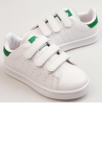 Jump Erkek Çocuk Spor Ayakkabı A19Pyjmp0001212 Beyaz Yeşil Deri