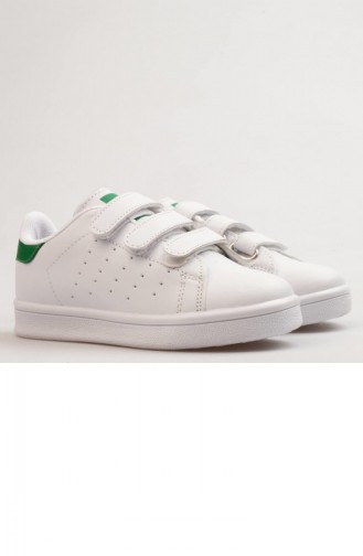 Jump Erkek Çocuk Spor Ayakkabı A19Pyjmp0001212 Beyaz Yeşil Deri