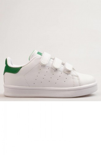 Jump Erkek Çocuk Spor Ayakkabı A19Pyjmp0001212 Beyaz Yeşil Deri