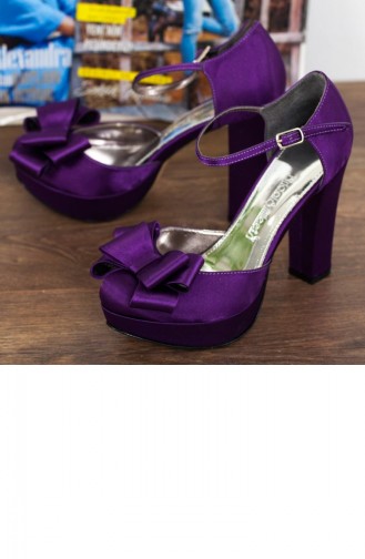 Purple High-Heel Shoes 162YSML0044012