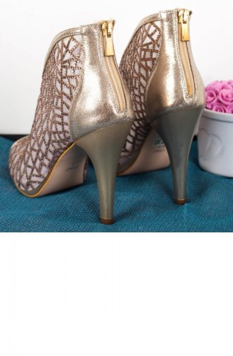Golden High-Heel Shoes 172YSML0025017