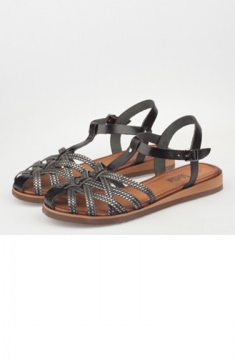 Black Summer Sandals 182YSTL0014001