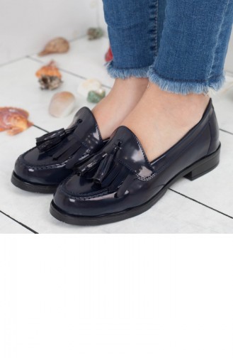 Kadın Loafer A192Ksws0001052 Lacivert Rugan
