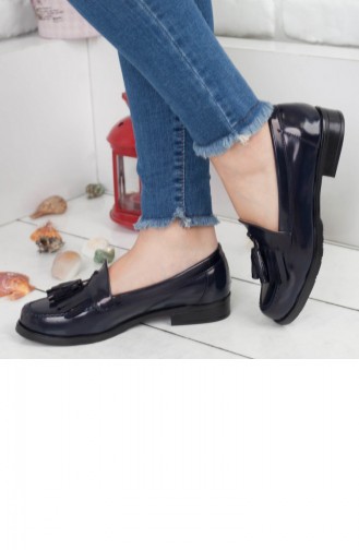Kadın Loafer A192Ksws0001052 Lacivert Rugan