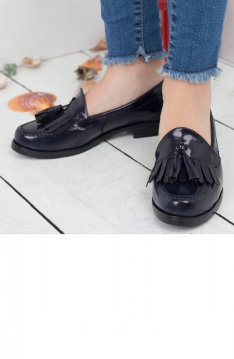 Kadın Loafer A192Ksws0001052 Lacivert Rugan
