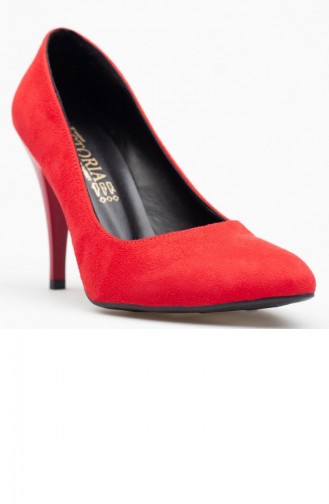 Kadın Topuklu Ayakkabı A162Yvtr0003060 Kırmızı Süet