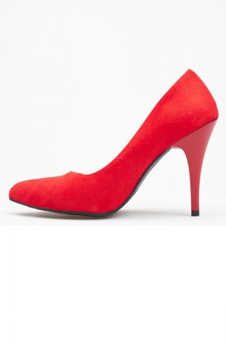 Kadın Topuklu Ayakkabı A162Yvtr0003060 Kırmızı Süet