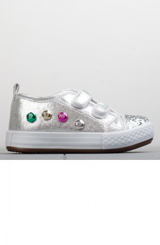 Silver Gray Children`s Shoes 19BYMNİ0001008