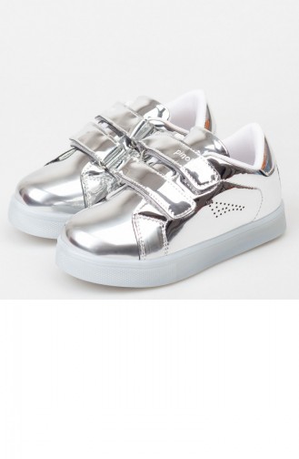 Pinokyo Kız Çocuk Günlük Ayakkabı A19Pkpny0006008 Gümüş Deri