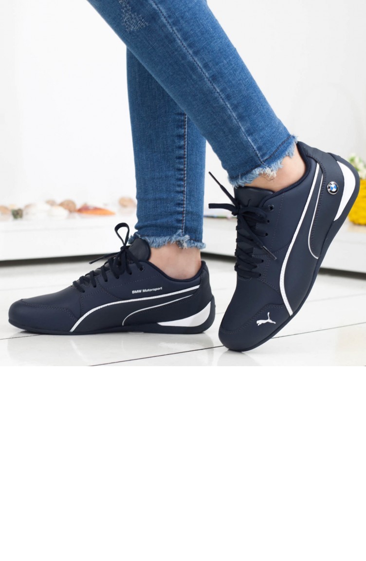 Puma Chaussures Sport Pour Femme A18Gypma0006093 Bleu Marine Cuir