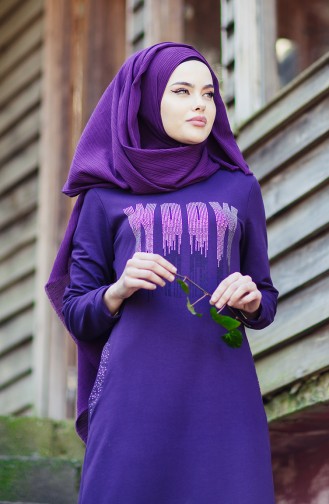Anthrazit Hijab Kleider 8351-04