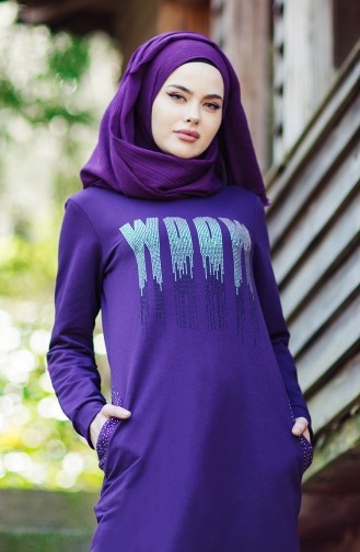 Anthrazit Hijab Kleider 8351-04