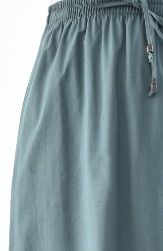DURAN Elastic Waist Frilly Skirt 1114-07 Dark Khaki Green 1114-07